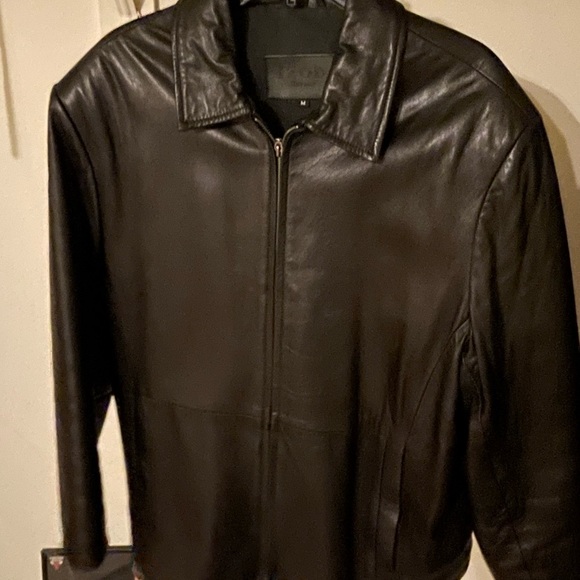 Izod Jackets & Coats Izod Soft Black Leather Mens Jacket Poshmark